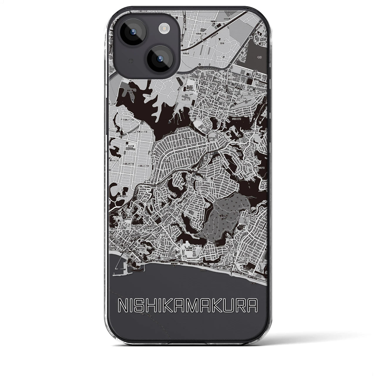 【西鎌倉(神奈川県)】地図柄iPhoneケース(クリアタイプ)