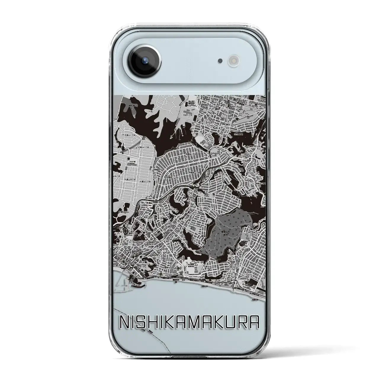 【西鎌倉(神奈川県)】地図柄iPhoneケース(クリアタイプ)