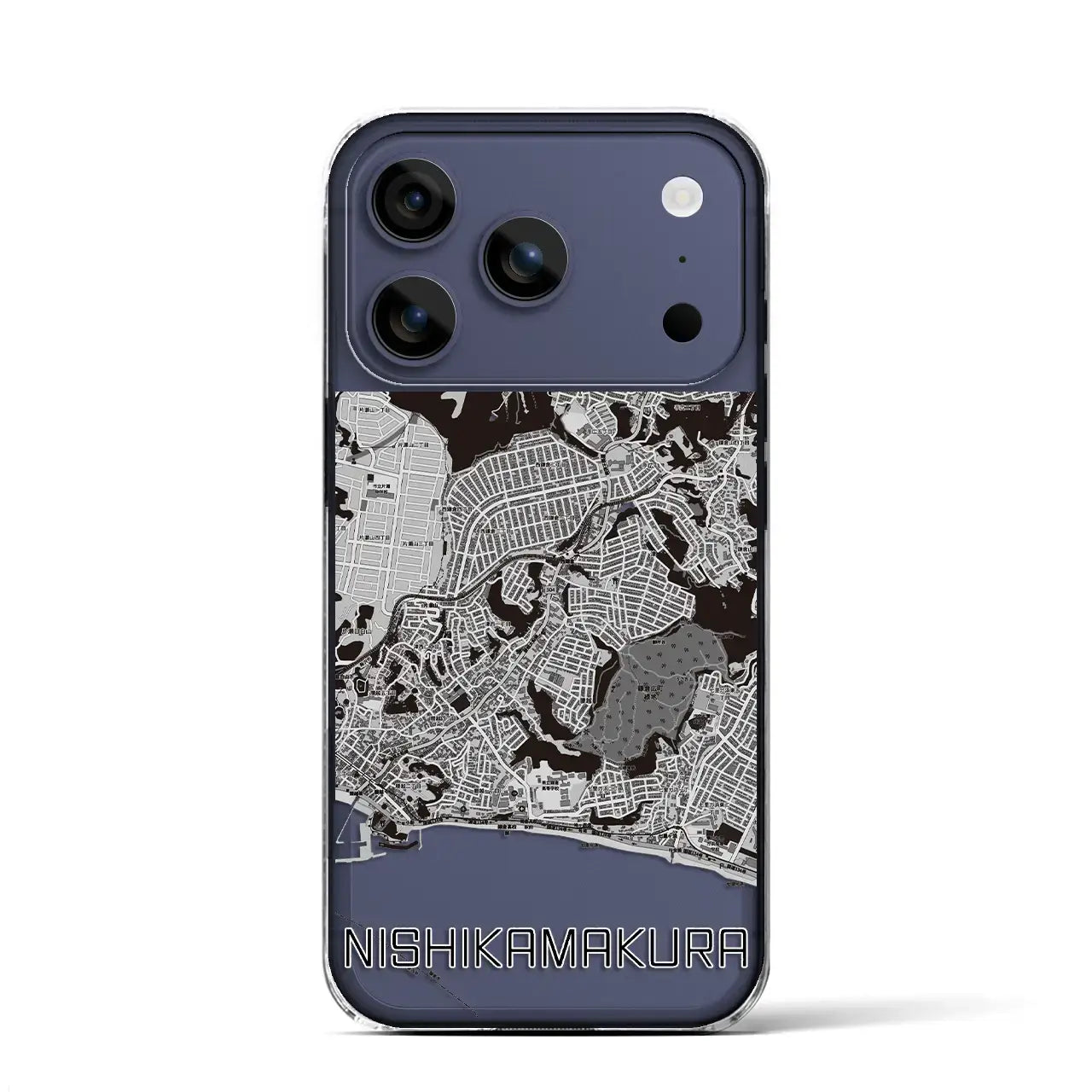 【西鎌倉(神奈川県)】地図柄iPhoneケース(クリアタイプ)