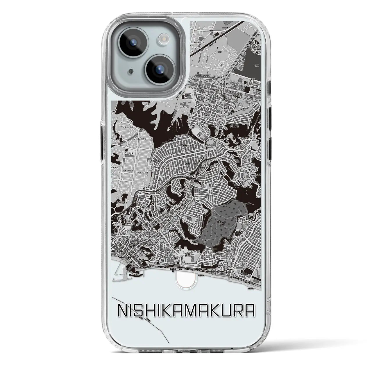【西鎌倉(神奈川県)】地図柄iPhoneケース(MagSafeタイプ)