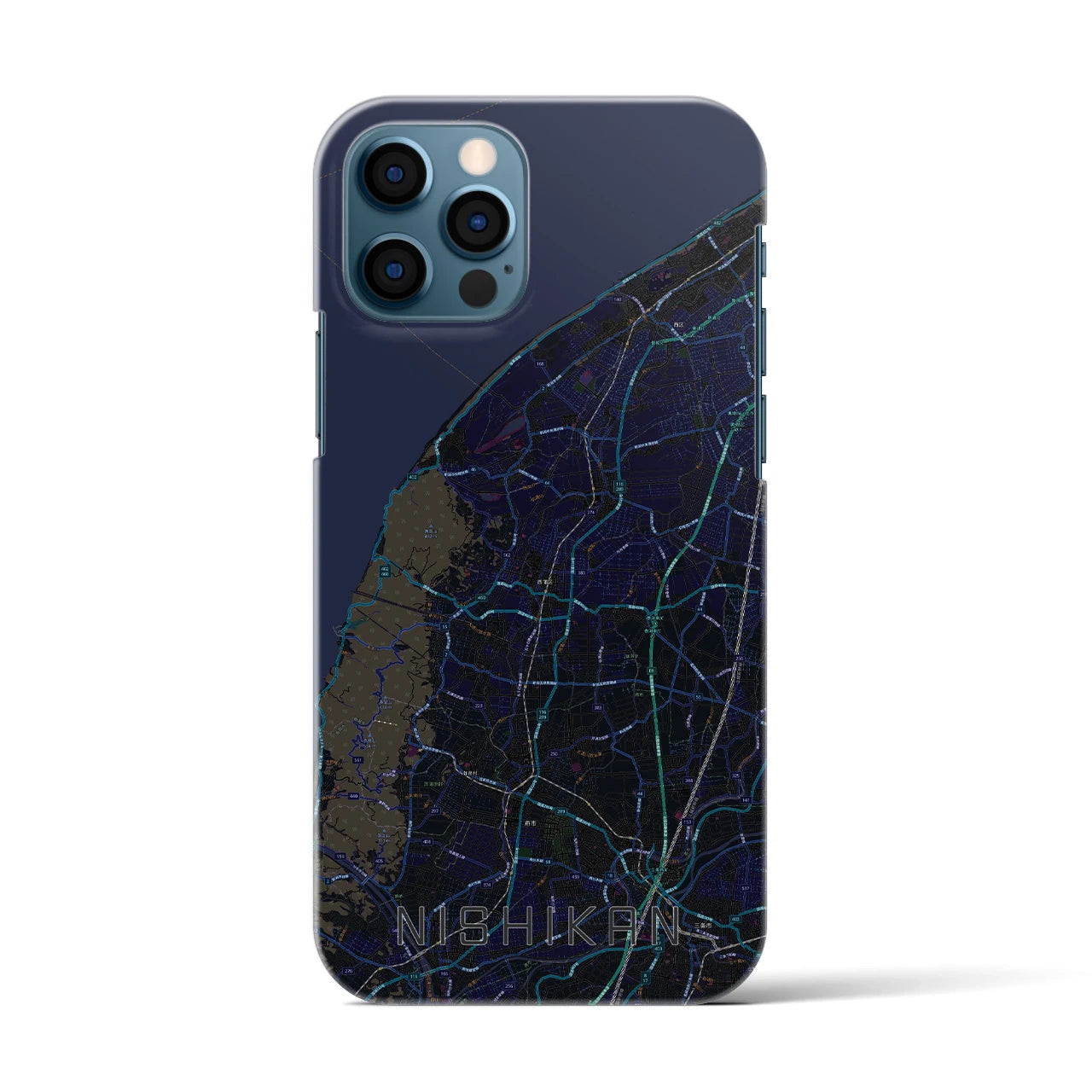 【西蒲(新潟県)】地図柄iPhoneケース(バックカバータイプ)