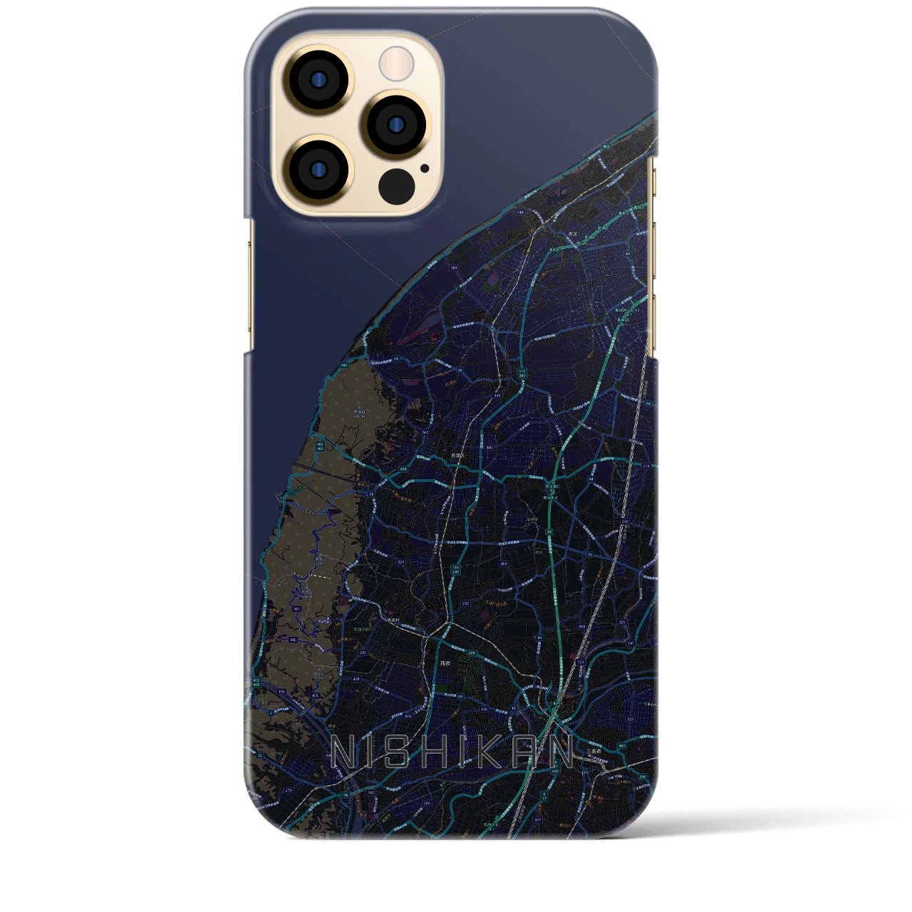 【西蒲(新潟県)】地図柄iPhoneケース(バックカバータイプ)
