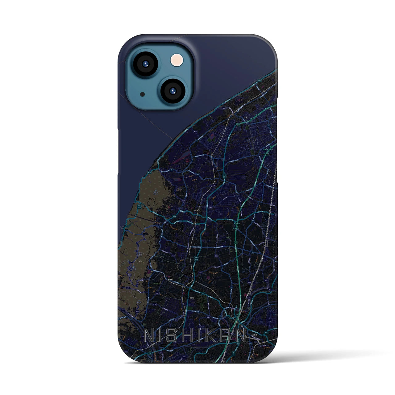 【西蒲(新潟県)】地図柄iPhoneケース(バックカバータイプ)