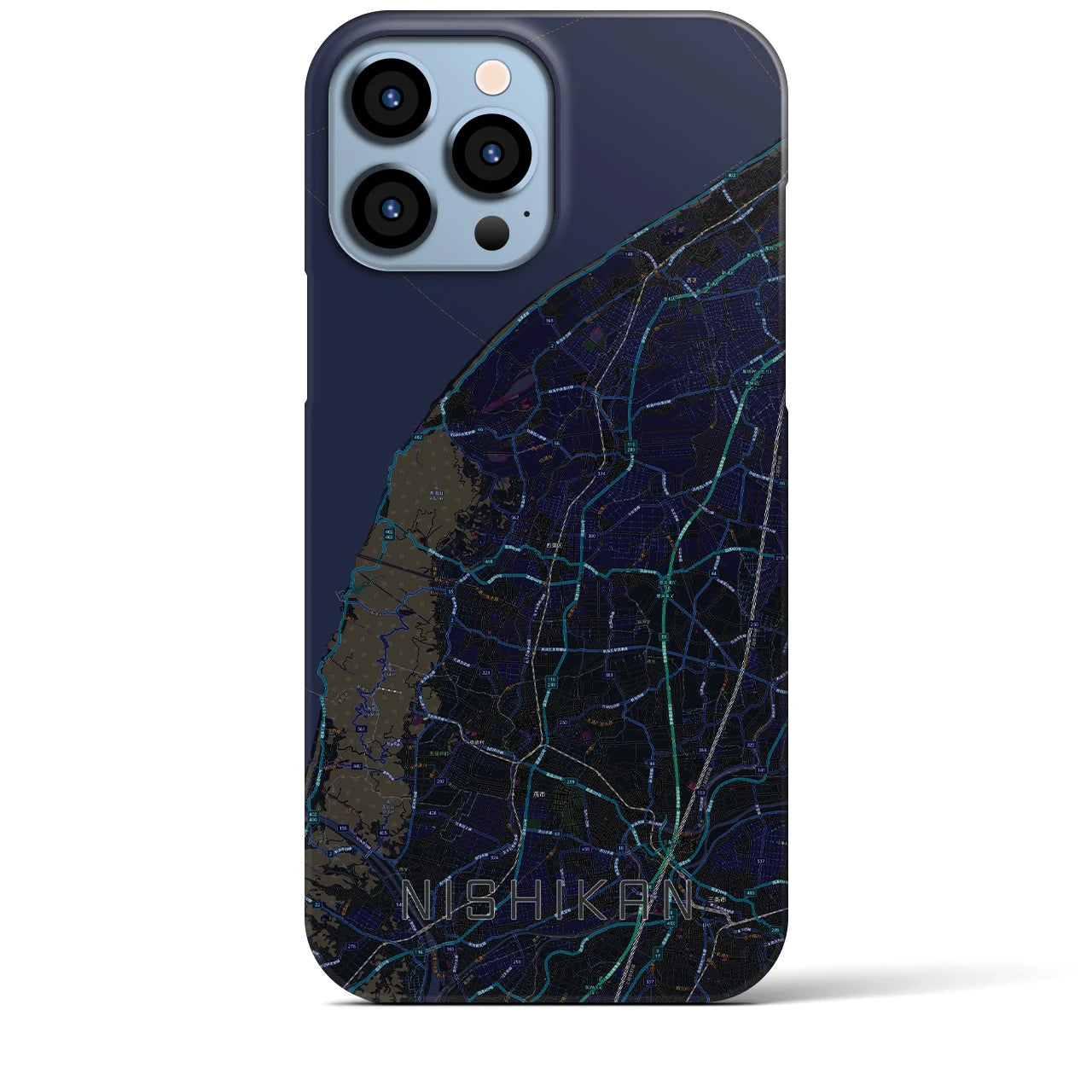 【西蒲(新潟県)】地図柄iPhoneケース(バックカバータイプ)
