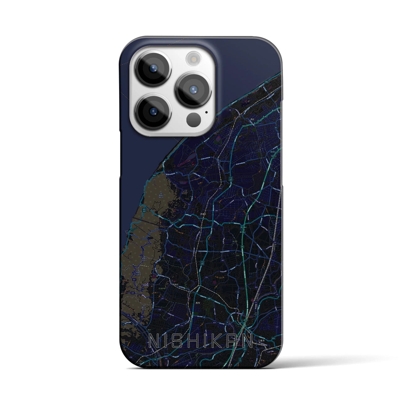 【西蒲(新潟県)】地図柄iPhoneケース(バックカバータイプ)