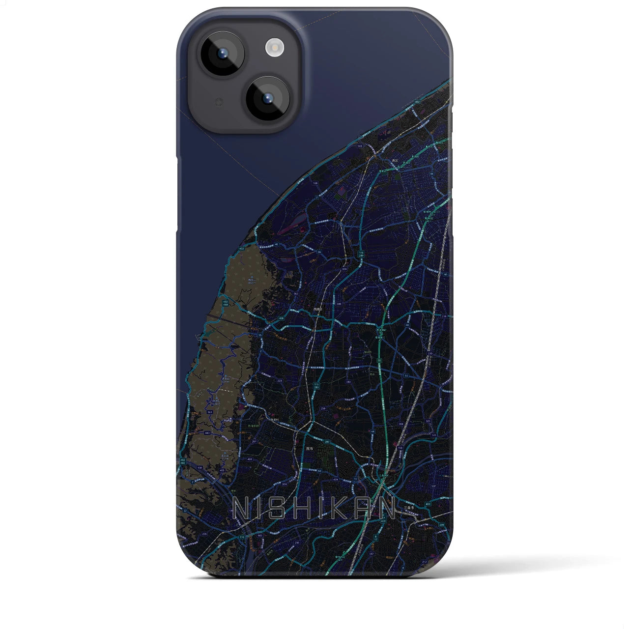 【西蒲(新潟県)】地図柄iPhoneケース(バックカバータイプ)