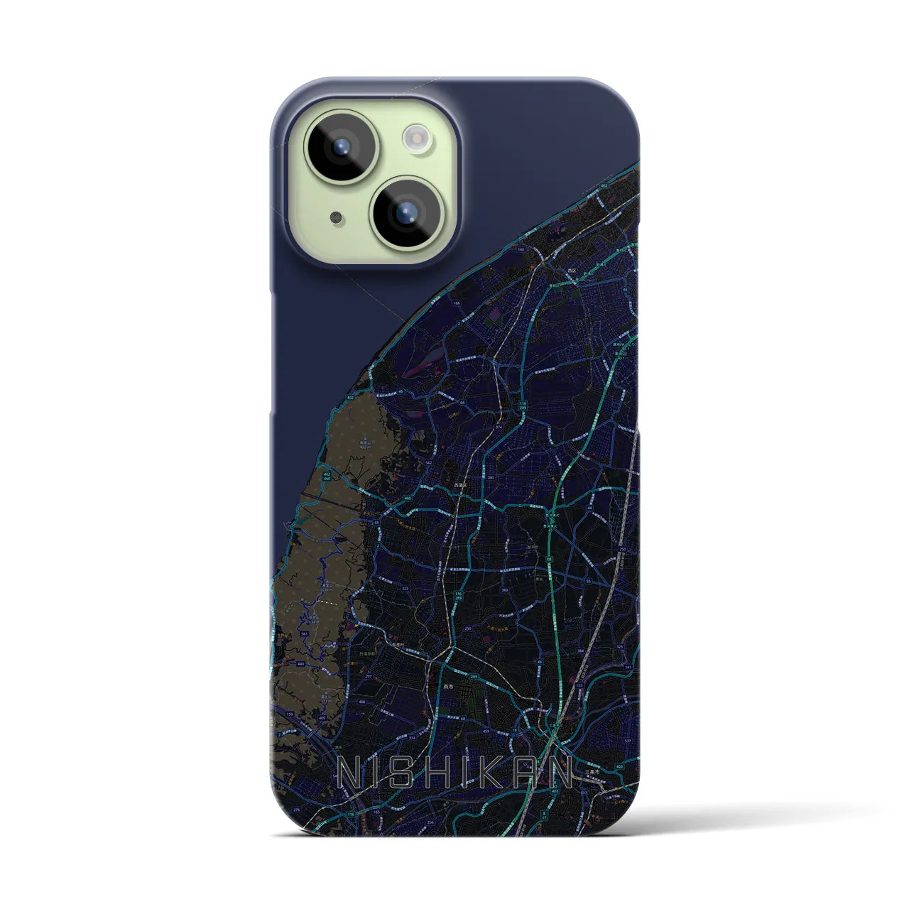 【西蒲(新潟県)】地図柄iPhoneケース(バックカバータイプ)