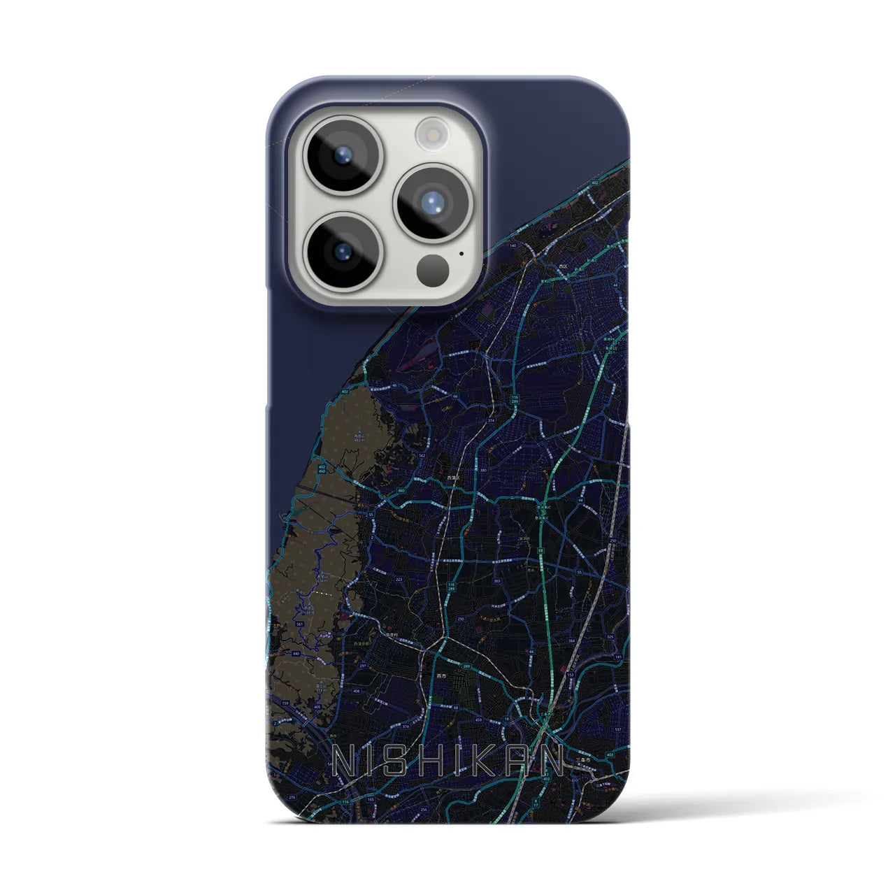 【西蒲(新潟県)】地図柄iPhoneケース(バックカバータイプ)