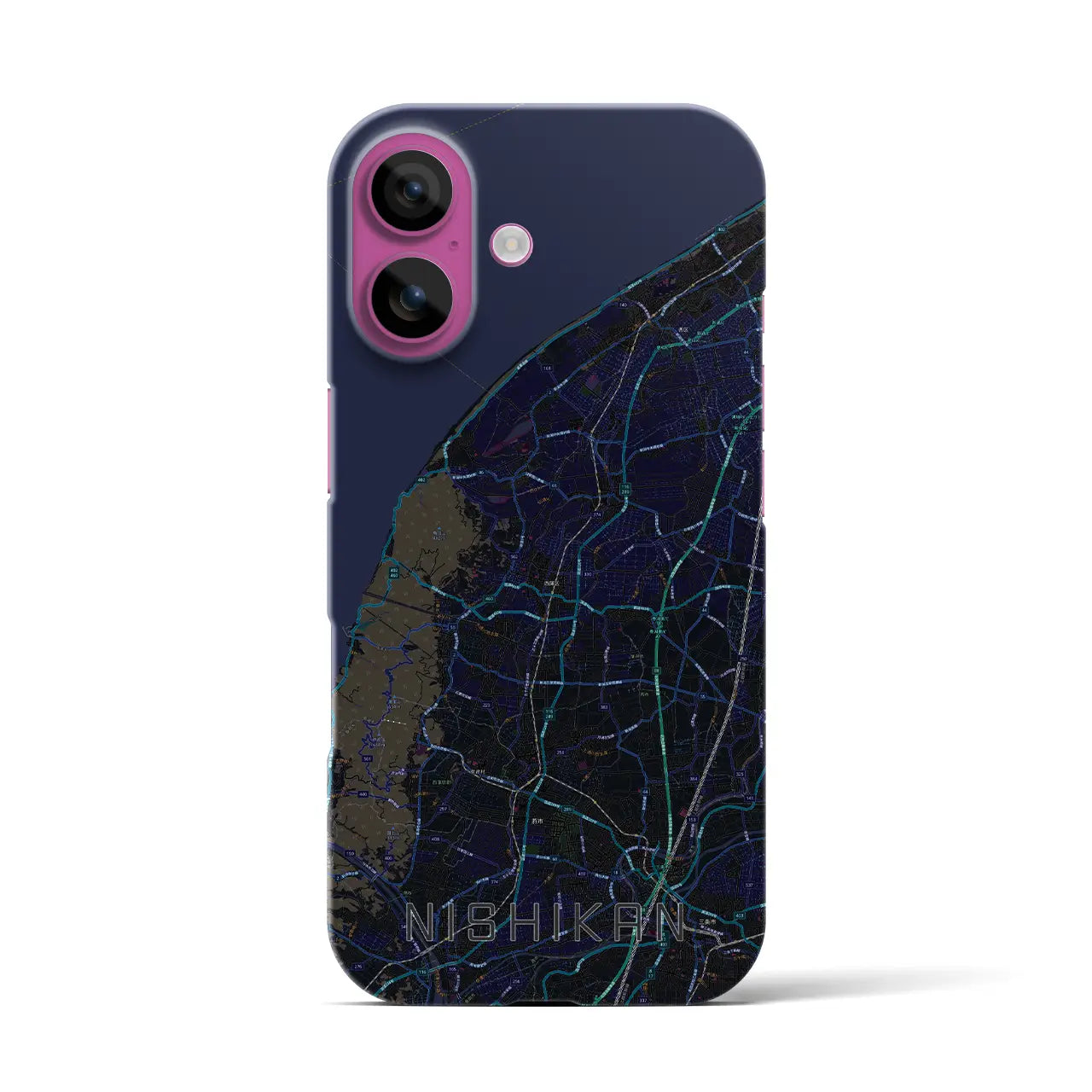 【西蒲(新潟県)】地図柄iPhoneケース(バックカバータイプ)