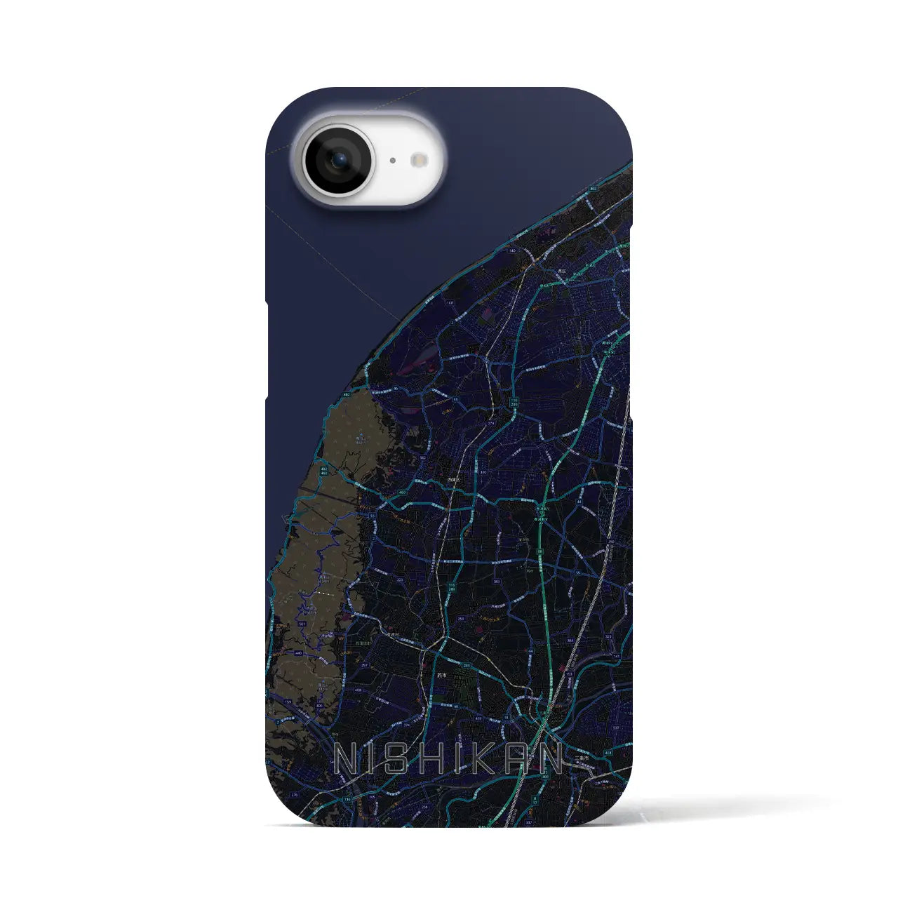 【西蒲(新潟県)】地図柄iPhoneケース(バックカバータイプ)