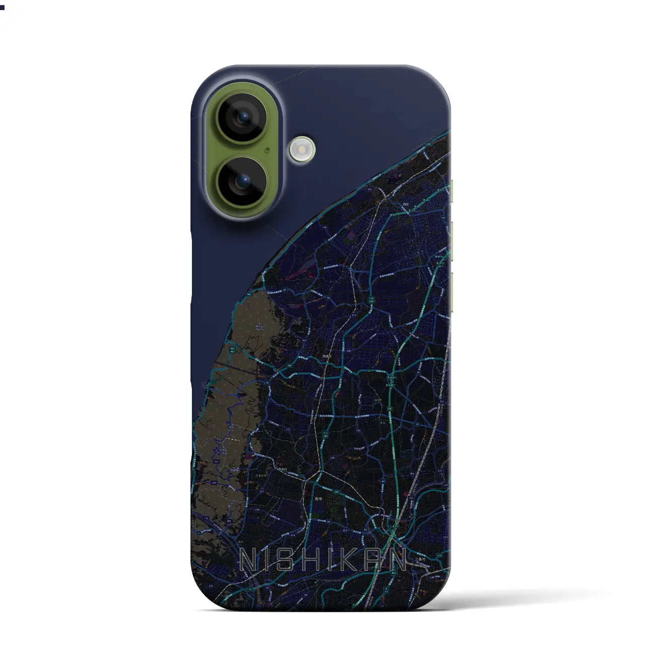 【西蒲(新潟県)】地図柄iPhoneケース(バックカバータイプ)