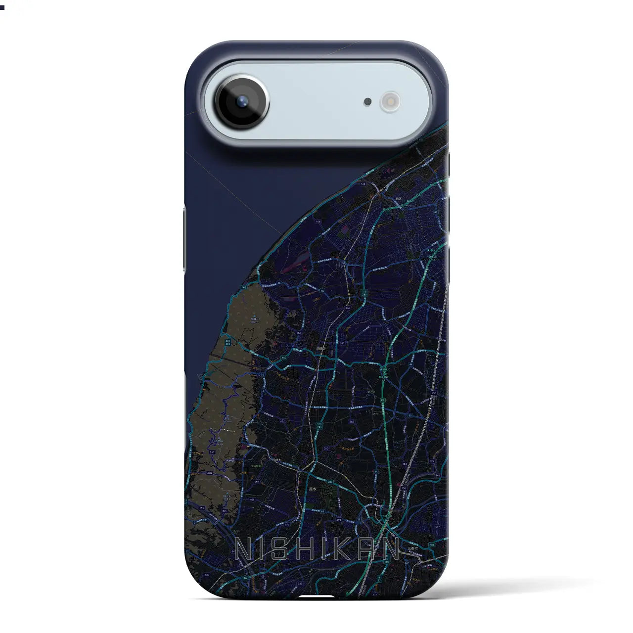 【西蒲(新潟県)】地図柄iPhoneケース(バックカバータイプ)