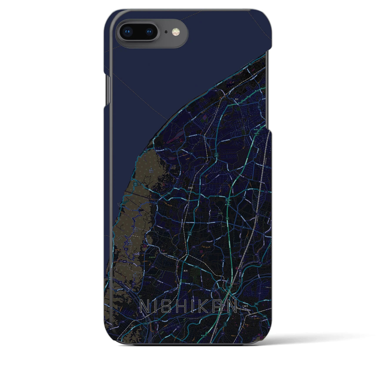 【西蒲(新潟県)】地図柄iPhoneケース(バックカバータイプ)