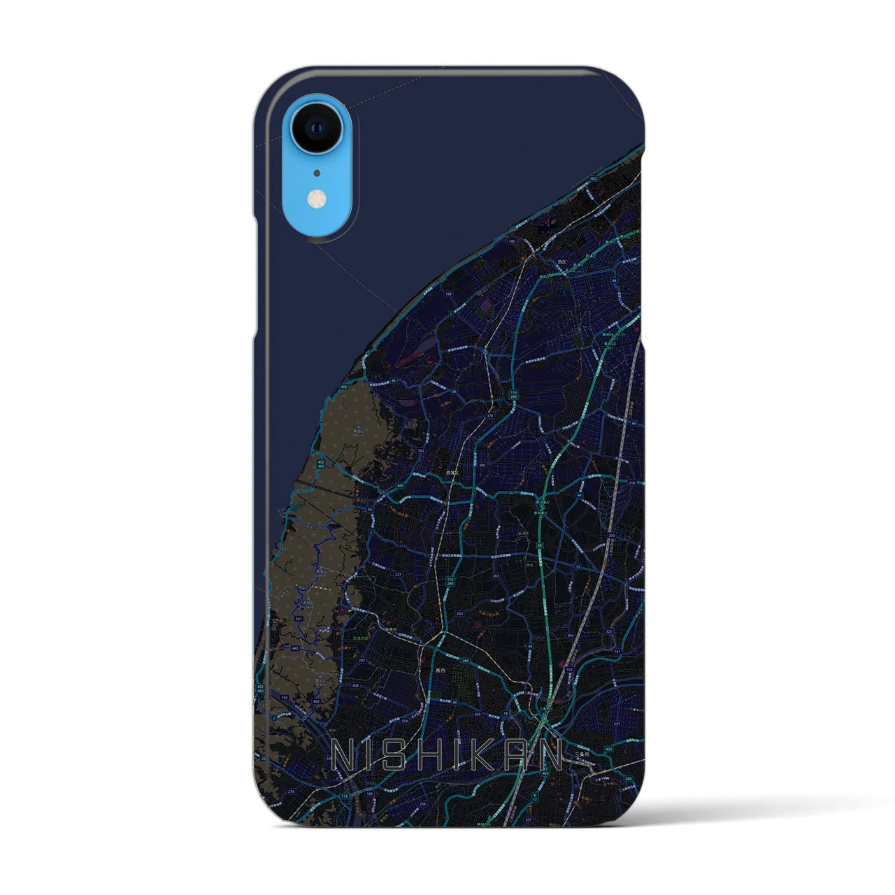 【西蒲(新潟県)】地図柄iPhoneケース(バックカバータイプ)
