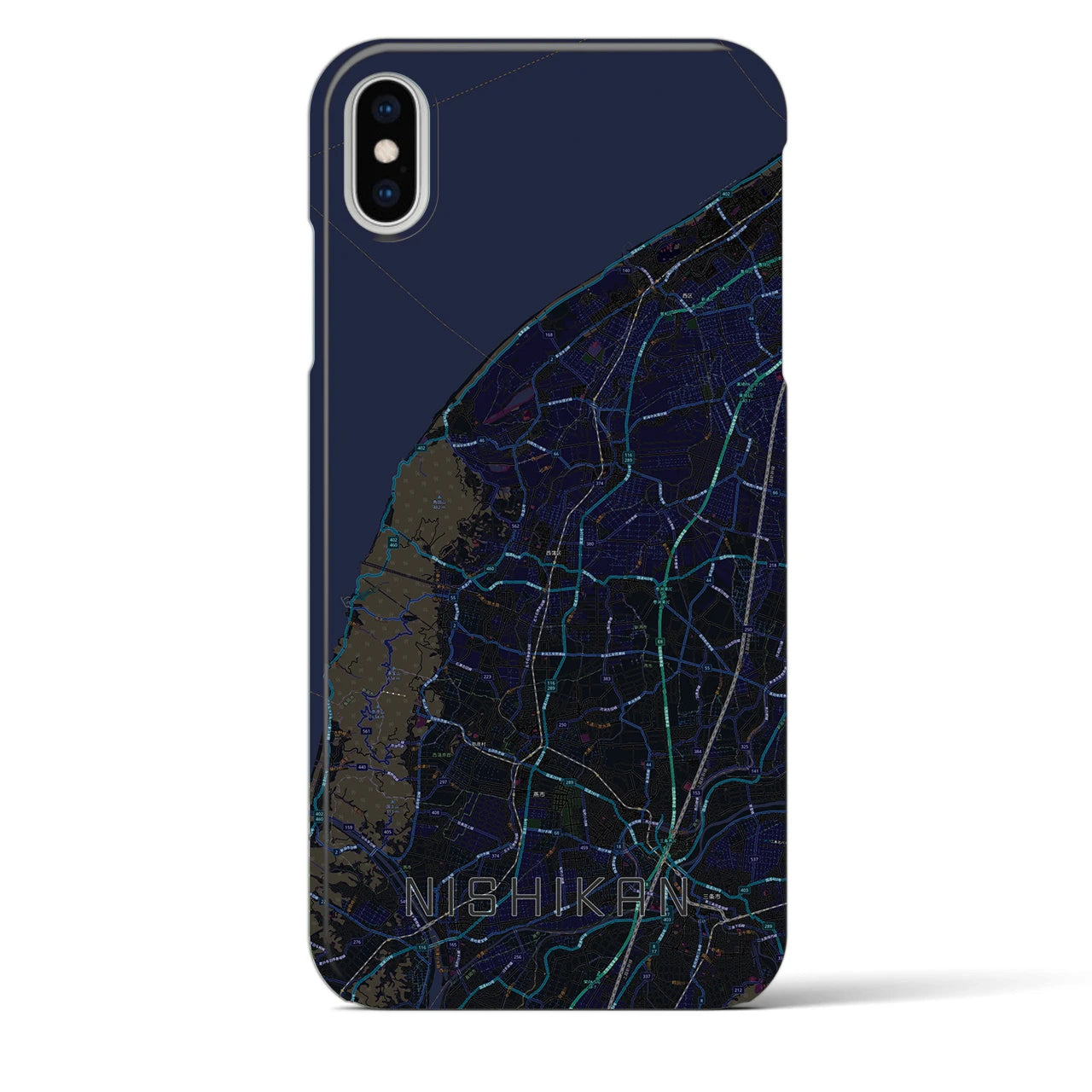 【西蒲(新潟県)】地図柄iPhoneケース(バックカバータイプ)