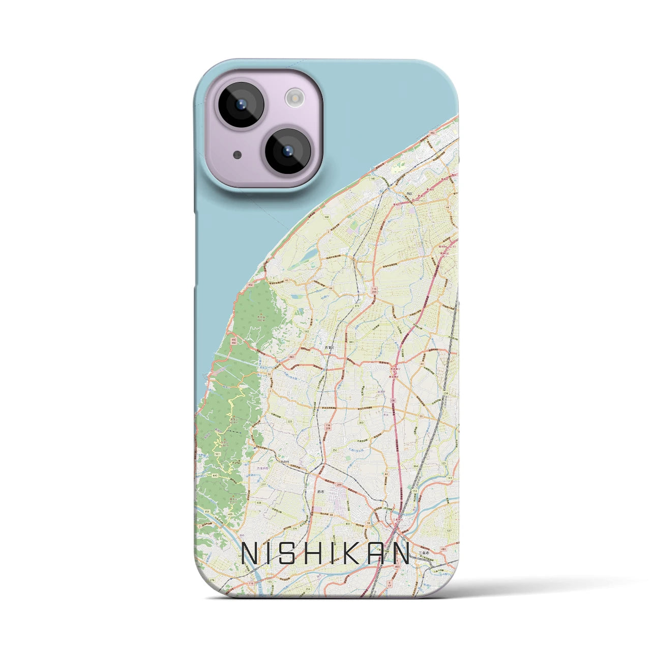 【西蒲(新潟県)】地図柄iPhoneケース(バックカバータイプ)