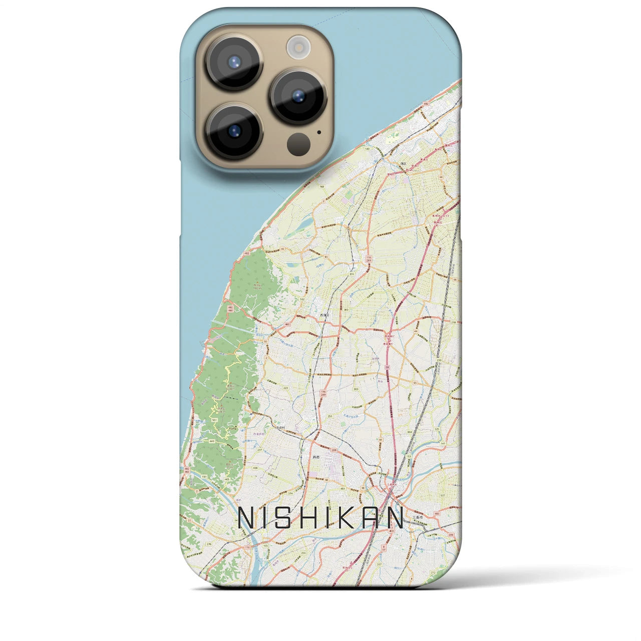 【西蒲(新潟県)】地図柄iPhoneケース(バックカバータイプ)