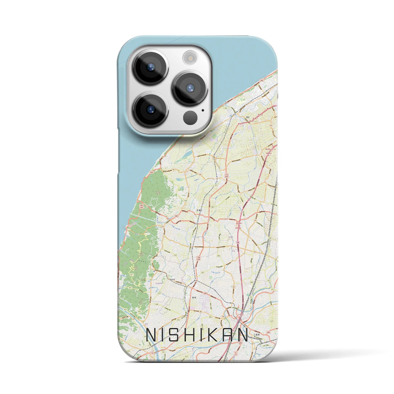 【西蒲(新潟県)】地図柄iPhoneケース(バックカバータイプ)