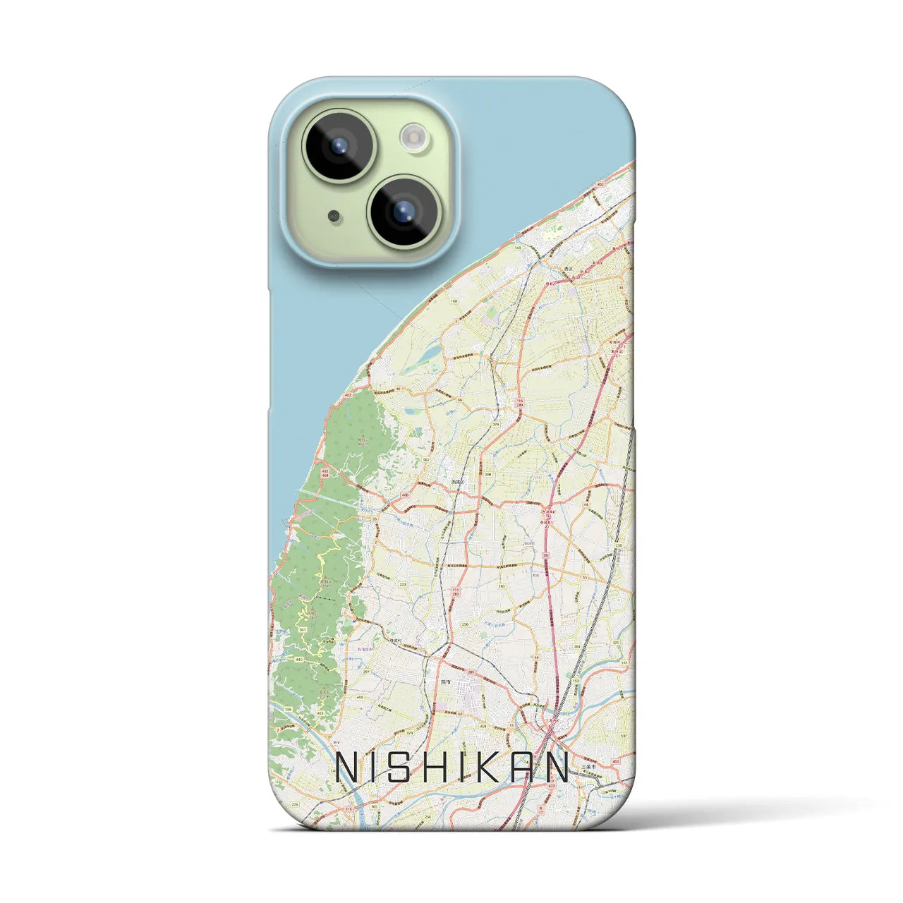 【西蒲(新潟県)】地図柄iPhoneケース(バックカバータイプ)