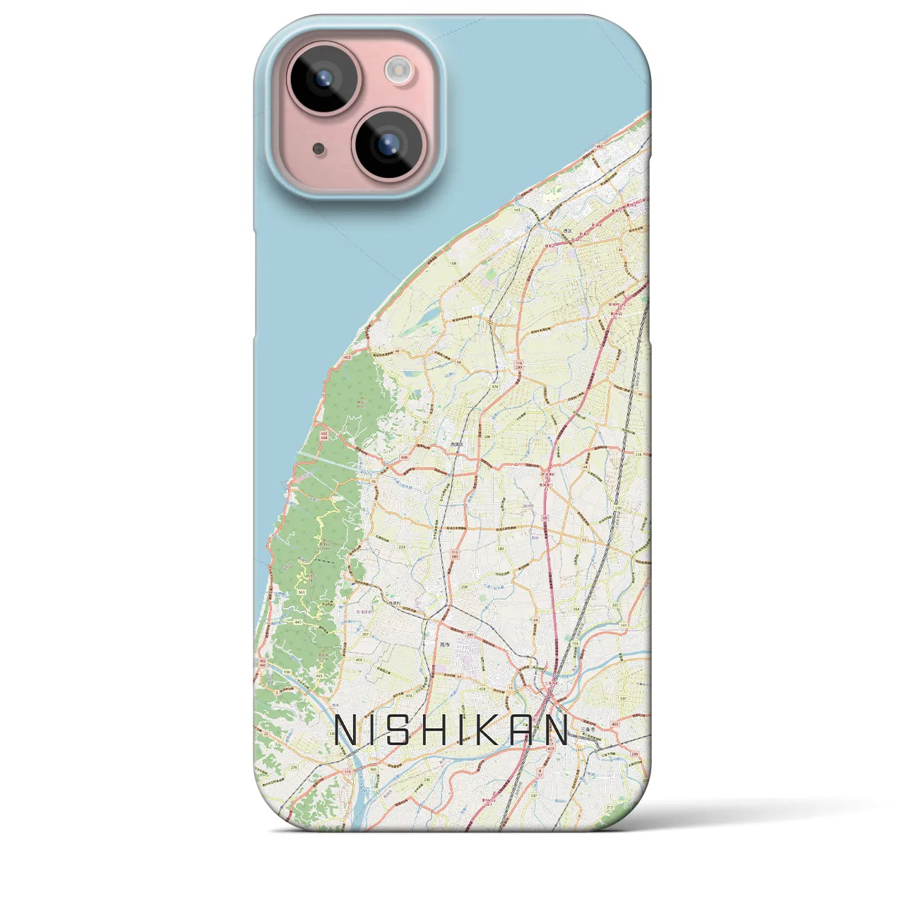 【西蒲(新潟県)】地図柄iPhoneケース(バックカバータイプ)