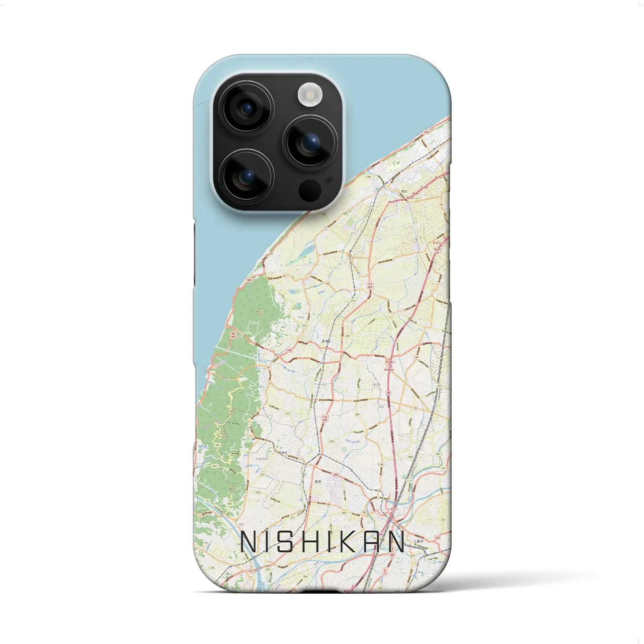 【西蒲(新潟県)】地図柄iPhoneケース(バックカバータイプ)