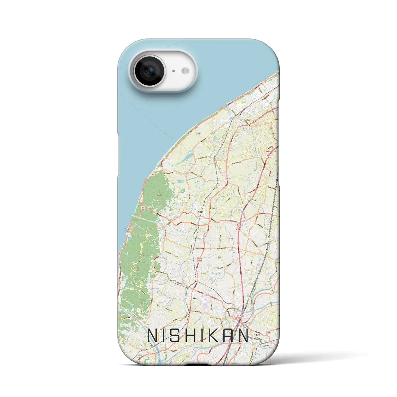 【西蒲(新潟県)】地図柄iPhoneケース(バックカバータイプ)