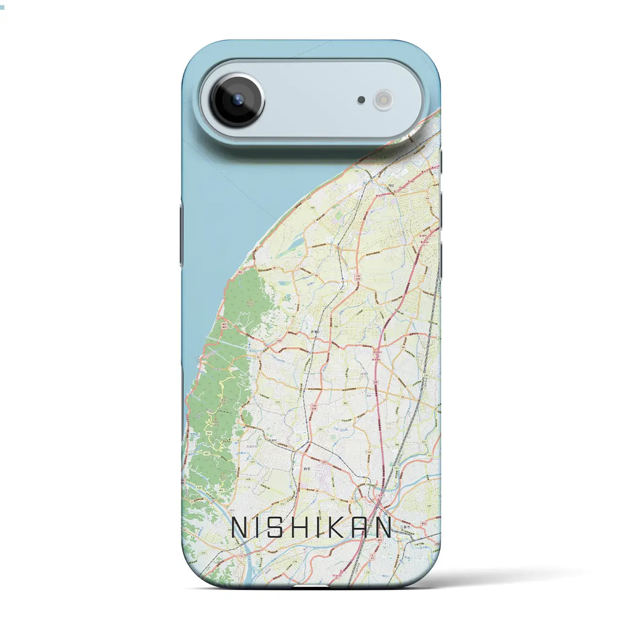 【西蒲(新潟県)】地図柄iPhoneケース(バックカバータイプ)