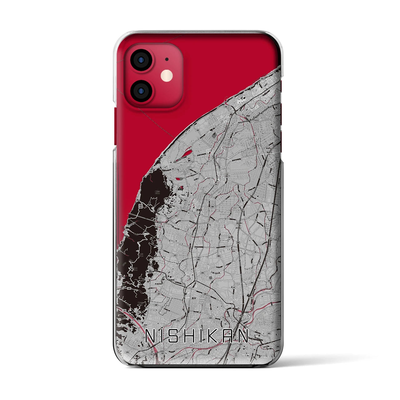 【西蒲(新潟県)】地図柄iPhoneケース(クリアタイプ)