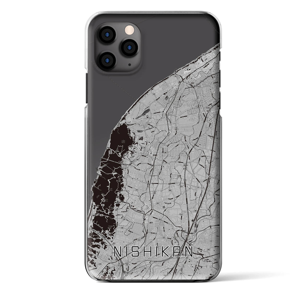 【西蒲(新潟県)】地図柄iPhoneケース(クリアタイプ)