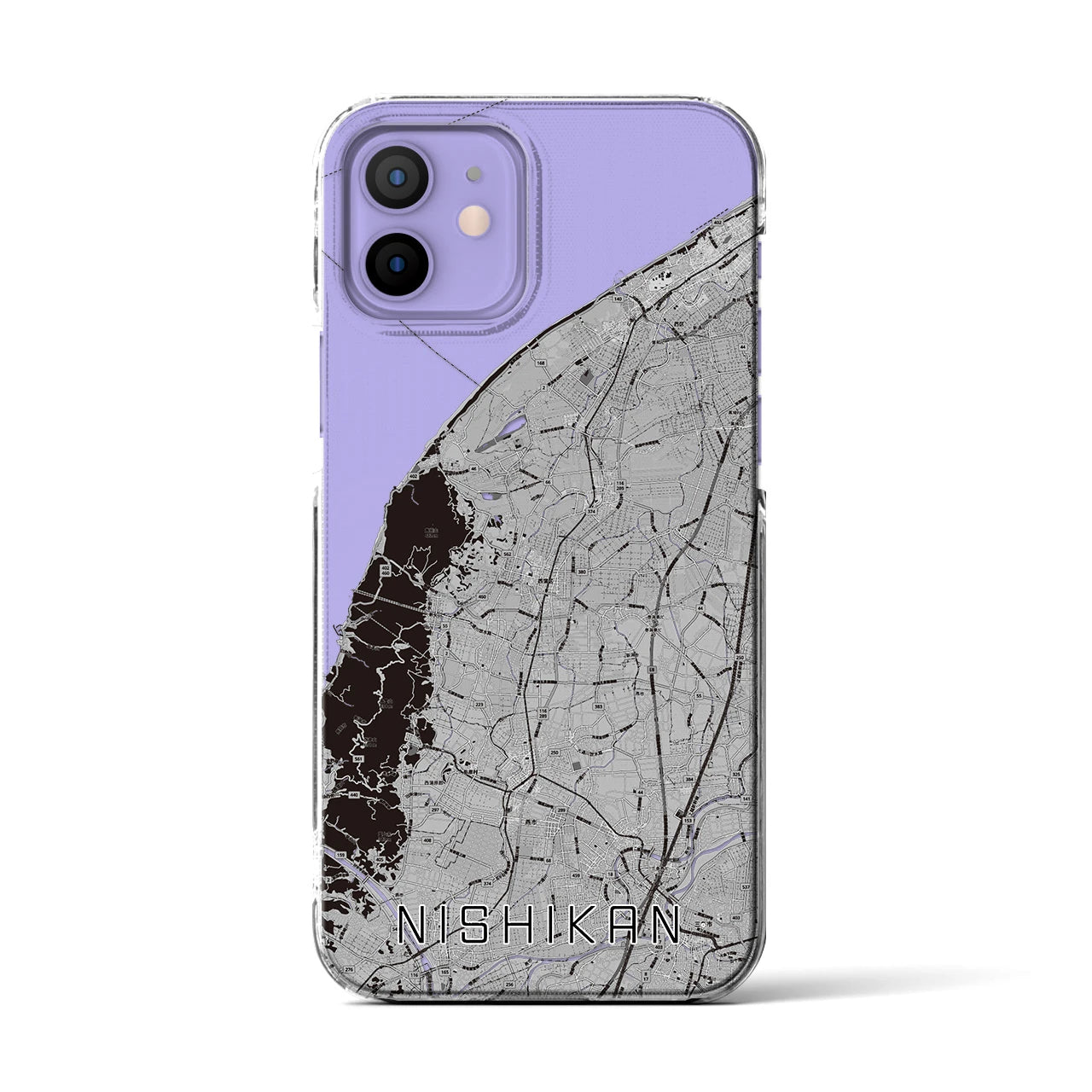 【西蒲(新潟県)】地図柄iPhoneケース(クリアタイプ)