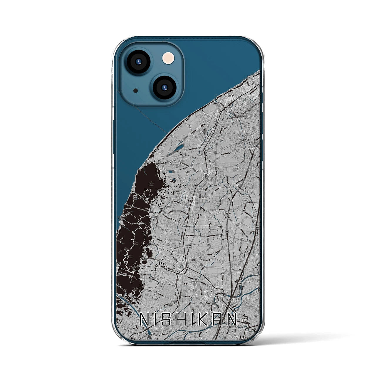 【西蒲(新潟県)】地図柄iPhoneケース(クリアタイプ)