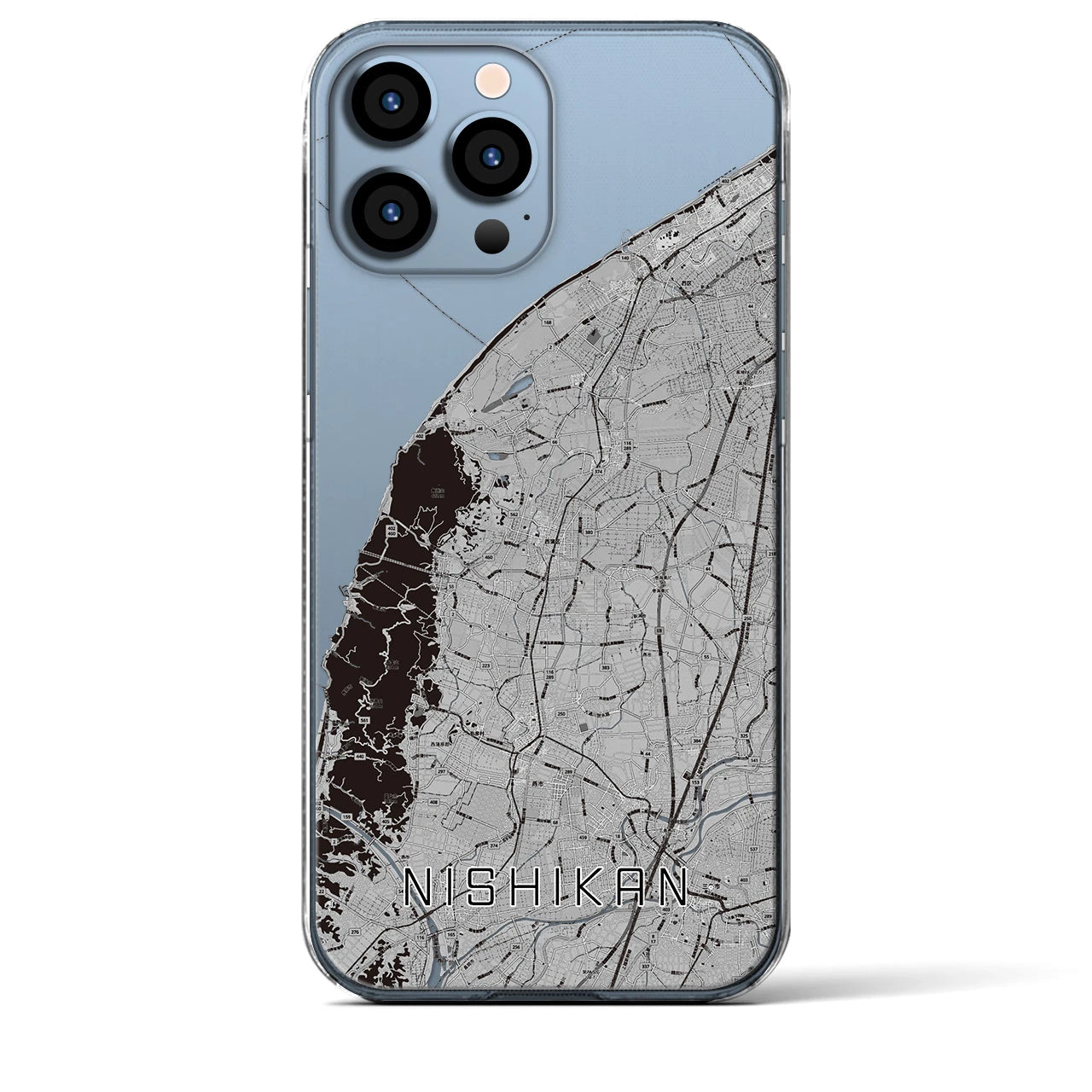 【西蒲(新潟県)】地図柄iPhoneケース(クリアタイプ)