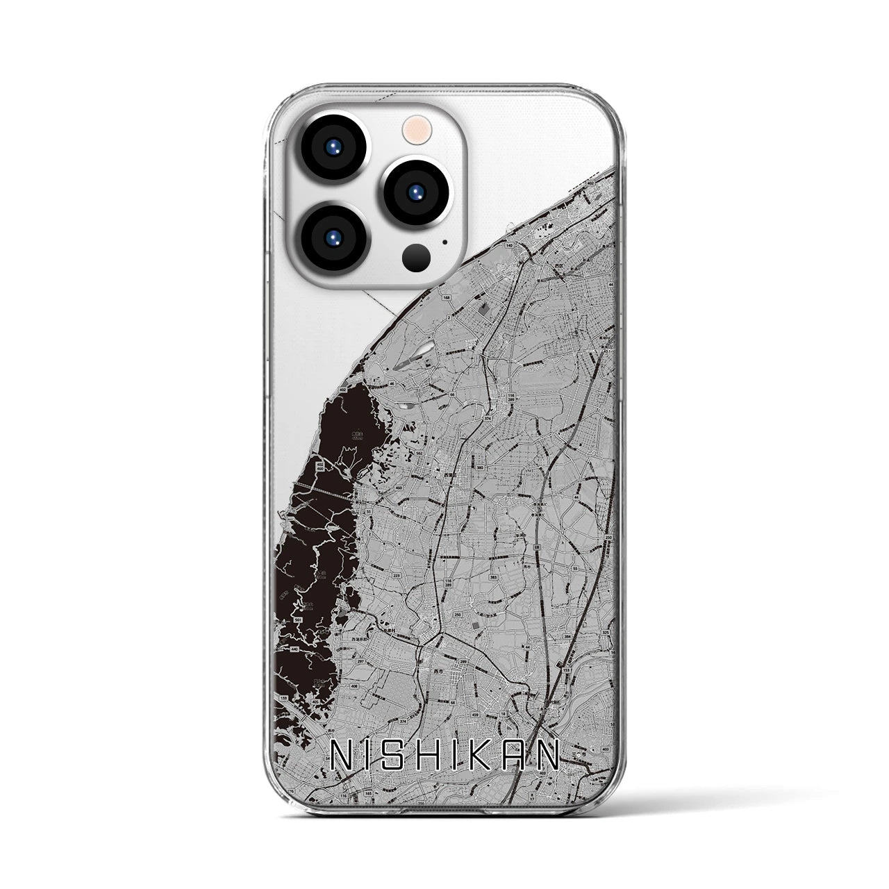 【西蒲(新潟県)】地図柄iPhoneケース(クリアタイプ)