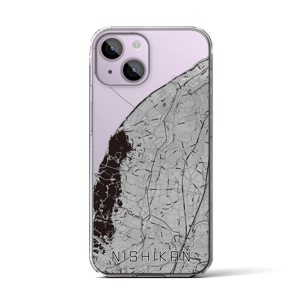 【西蒲(新潟県)】地図柄iPhoneケース(クリアタイプ)