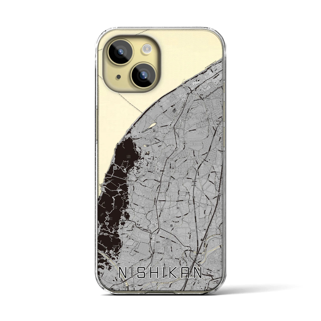 【西蒲(新潟県)】地図柄iPhoneケース(クリアタイプ)