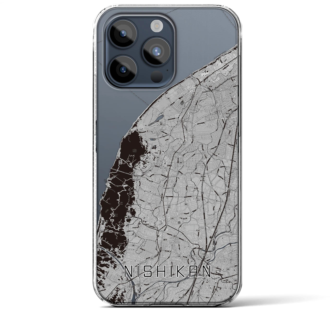 【西蒲(新潟県)】地図柄iPhoneケース(クリアタイプ)