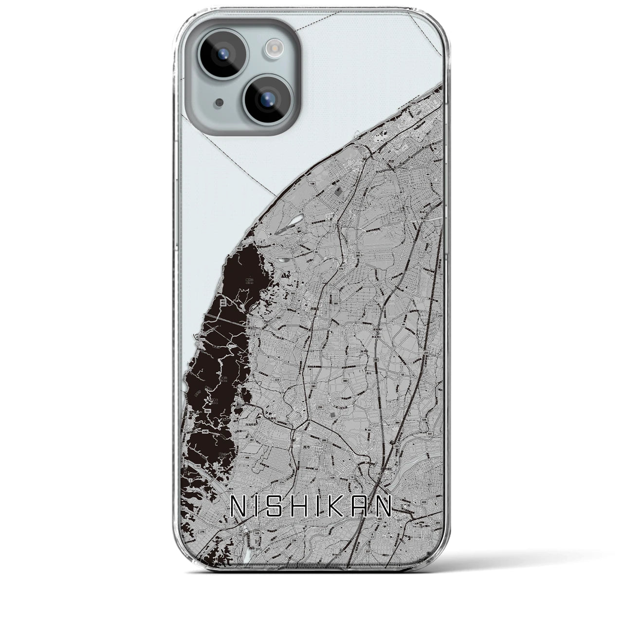 【西蒲(新潟県)】地図柄iPhoneケース(クリアタイプ)