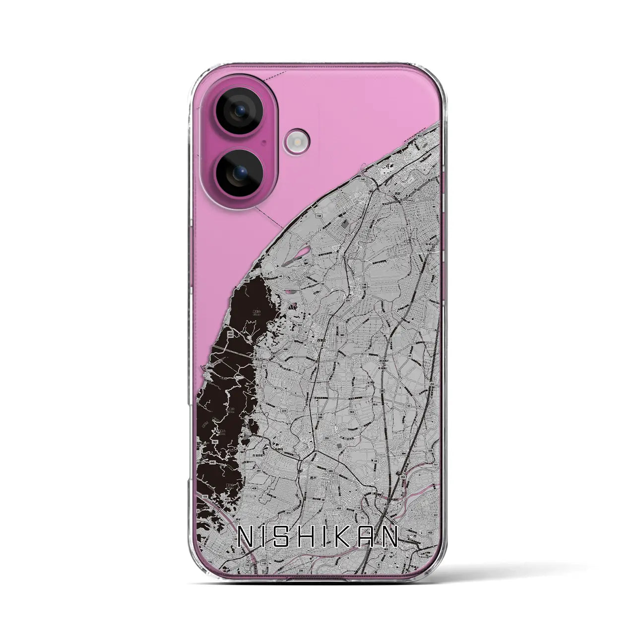 【西蒲(新潟県)】地図柄iPhoneケース(クリアタイプ)