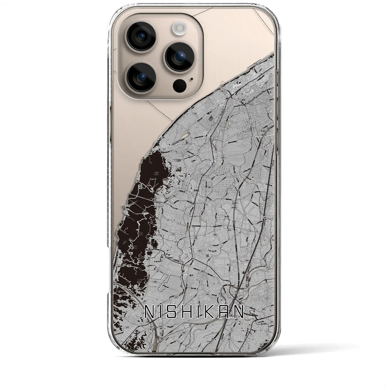 【西蒲(新潟県)】地図柄iPhoneケース(クリアタイプ)