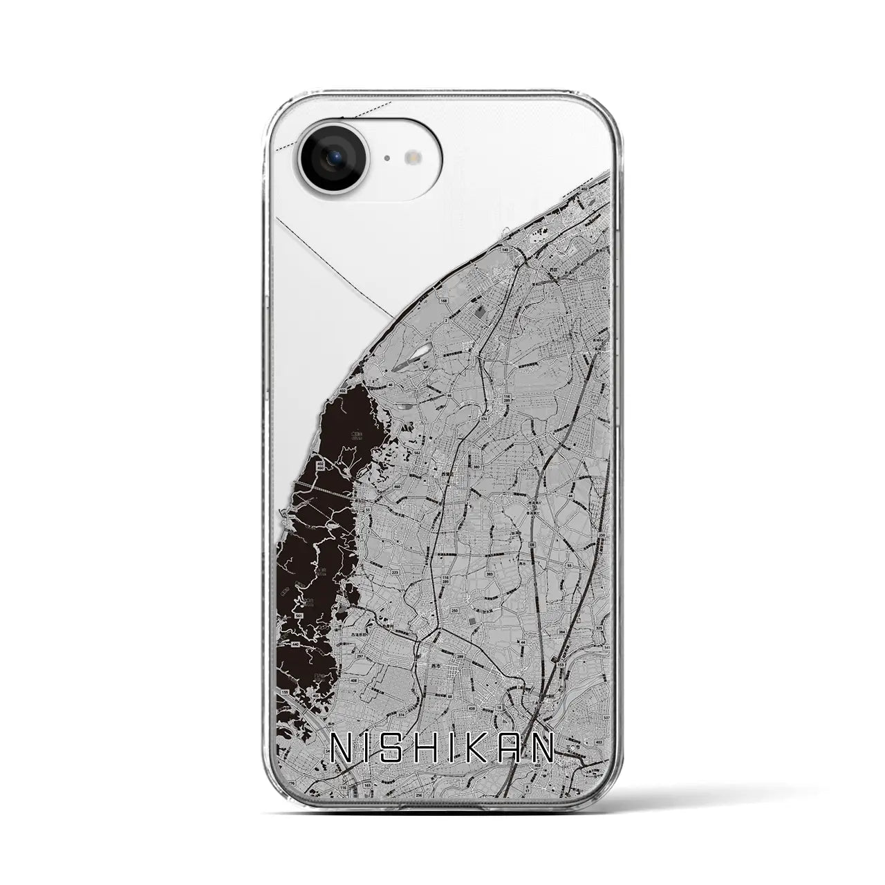 【西蒲(新潟県)】地図柄iPhoneケース(クリアタイプ)