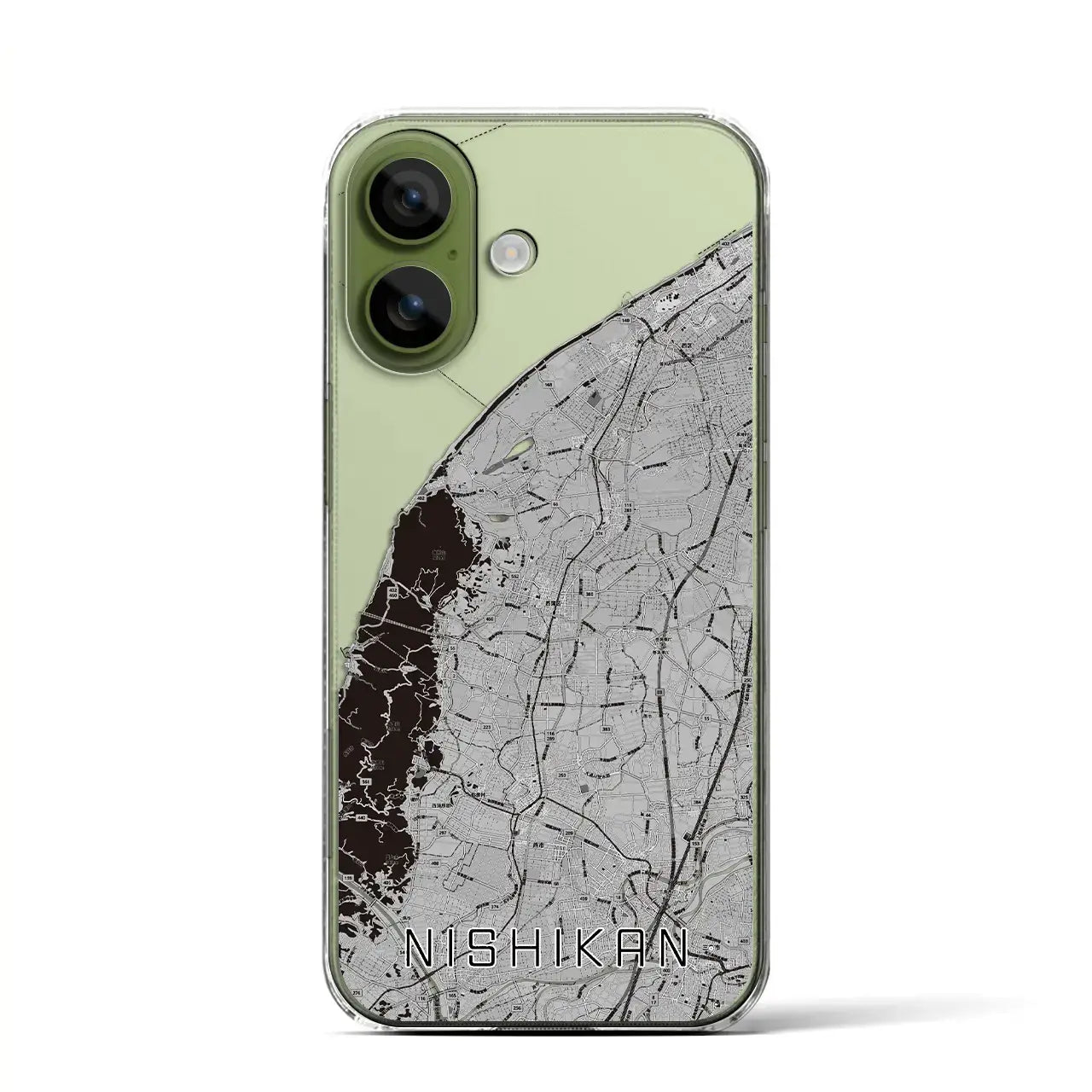 【西蒲(新潟県)】地図柄iPhoneケース(クリアタイプ)