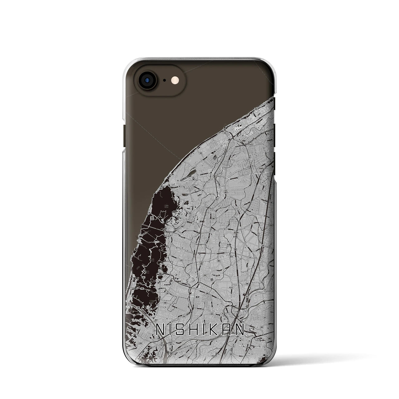 【西蒲(新潟県)】地図柄iPhoneケース(クリアタイプ)