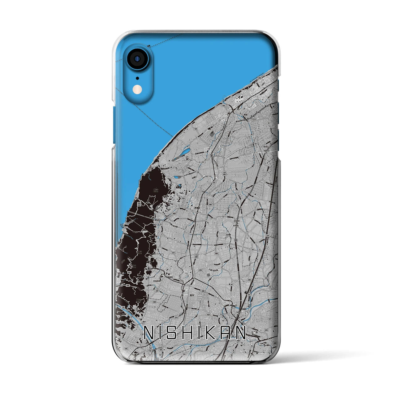 【西蒲(新潟県)】地図柄iPhoneケース(クリアタイプ)