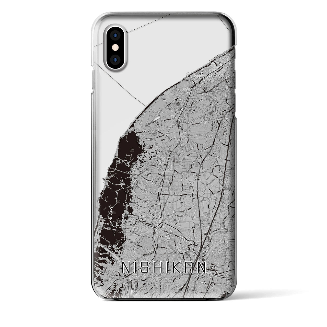 【西蒲(新潟県)】地図柄iPhoneケース(クリアタイプ)
