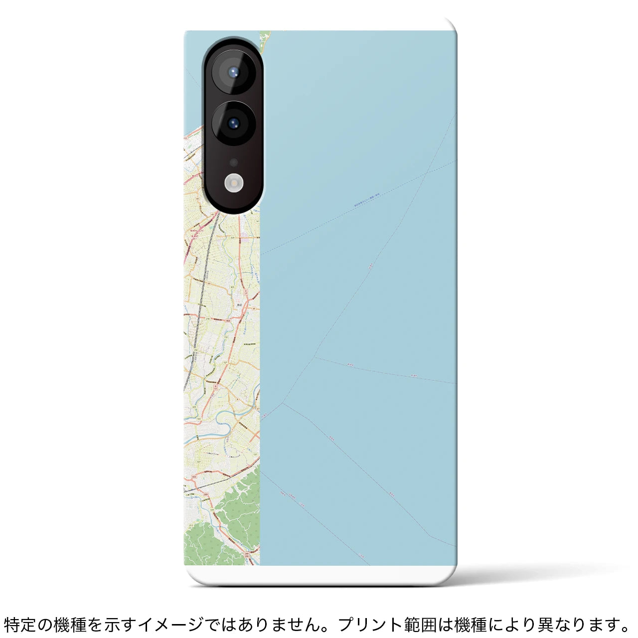 【西蒲(新潟県)】地図柄iPhoneケース(手帳タイプ)