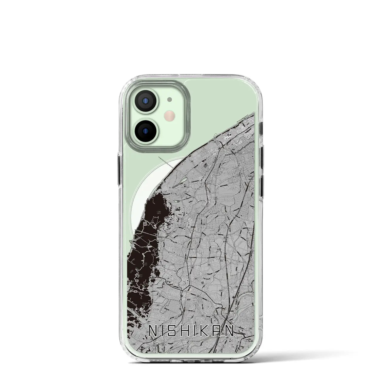 【西蒲(新潟県)】地図柄iPhoneケース(MagSafeタイプ)