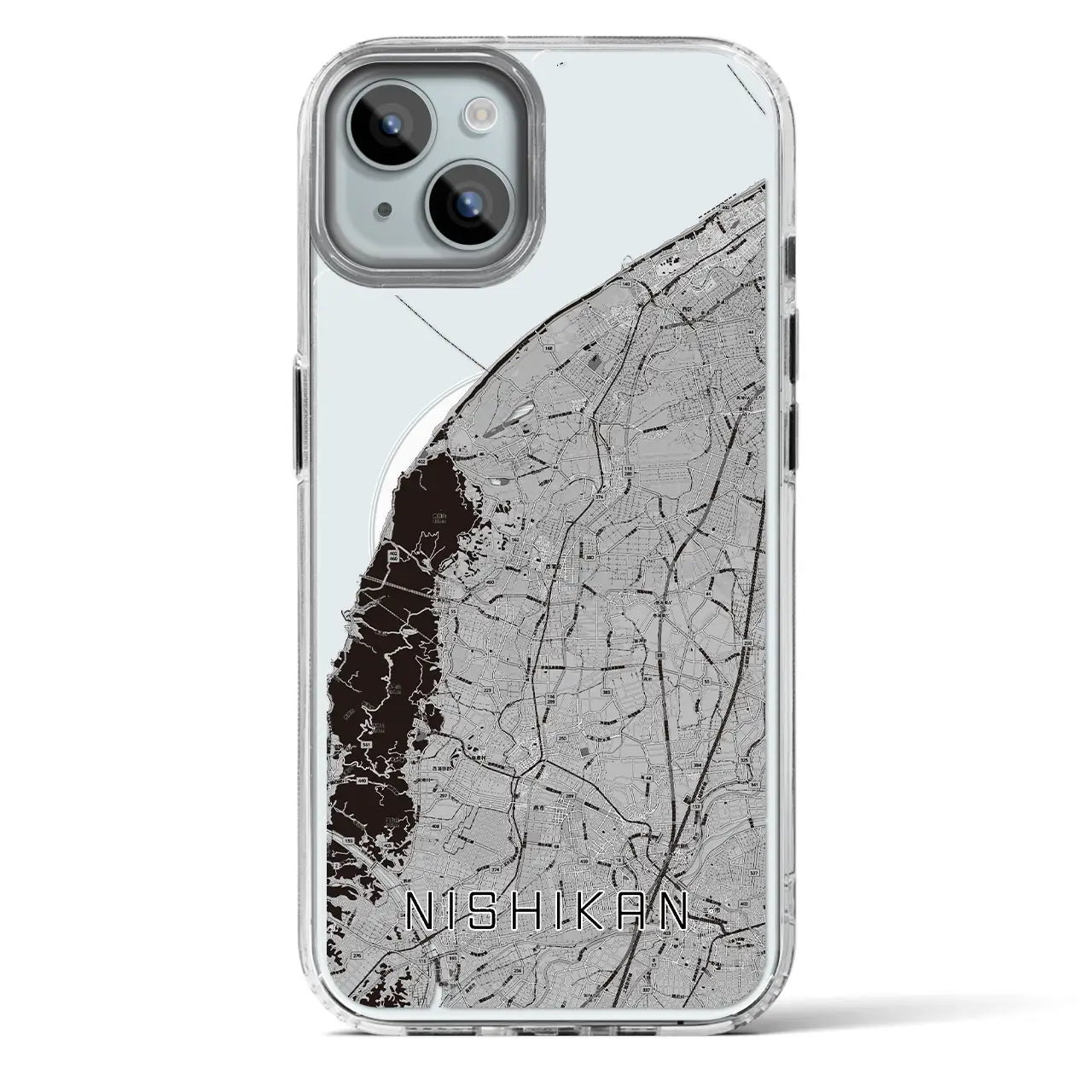 【西蒲(新潟県)】地図柄iPhoneケース(MagSafeタイプ)