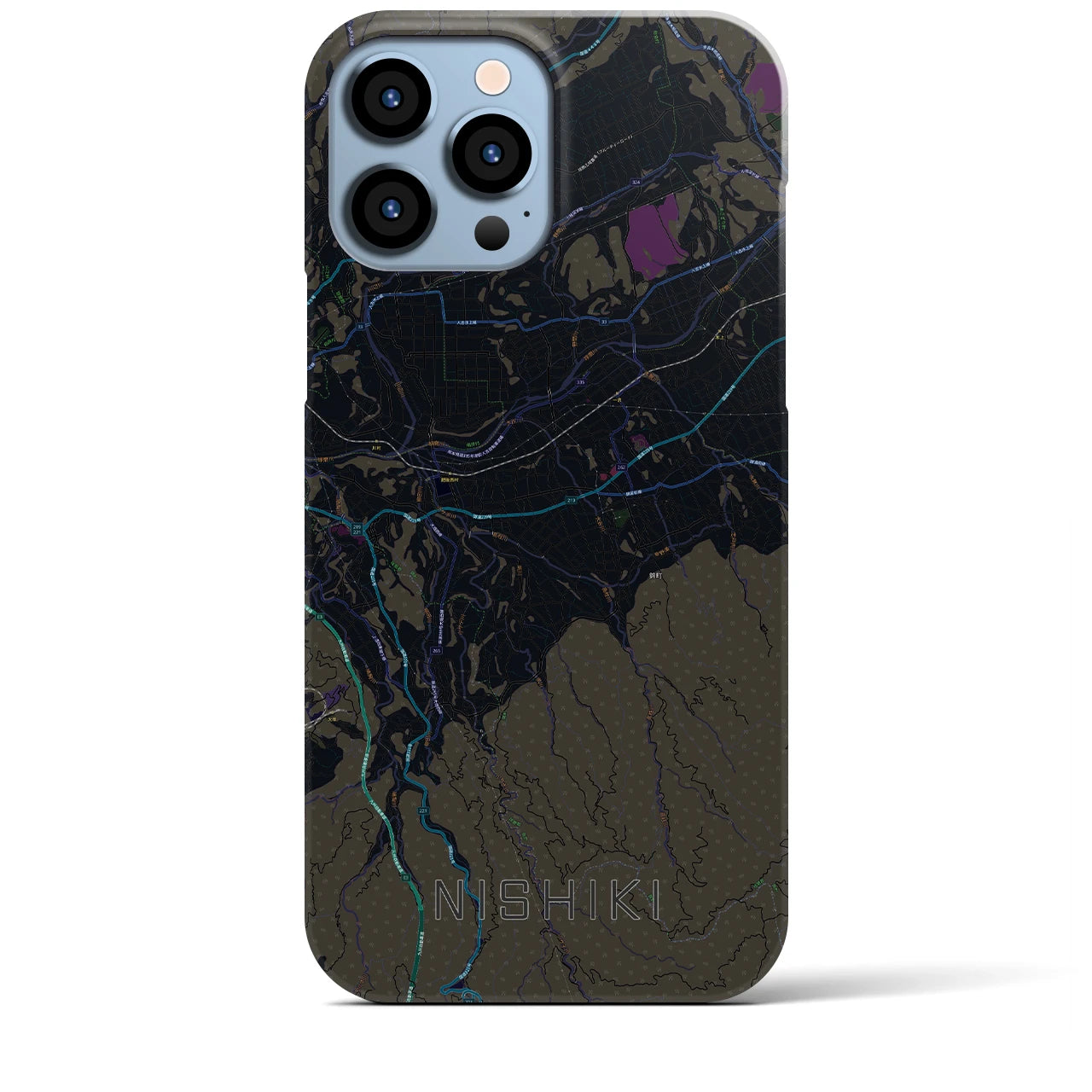 【錦(熊本県)】地図柄iPhoneケース(バックカバータイプ)