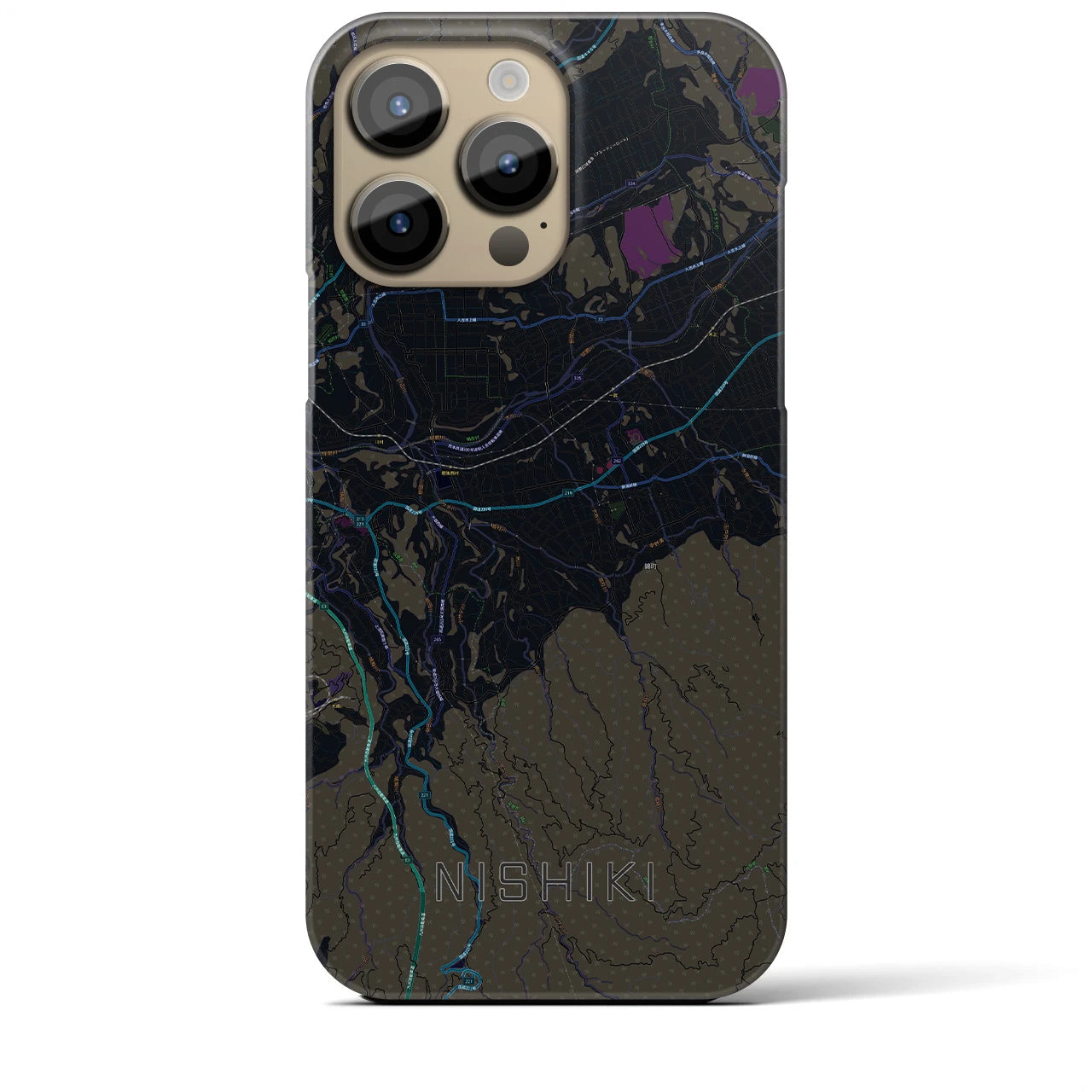 【錦(熊本県)】地図柄iPhoneケース(バックカバータイプ)