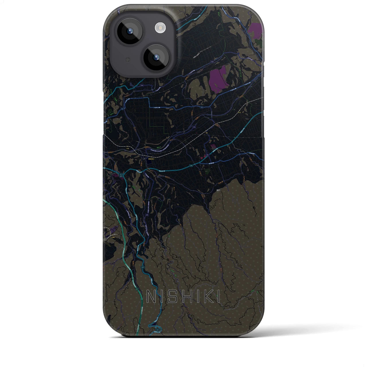 【錦(熊本県)】地図柄iPhoneケース(バックカバータイプ)